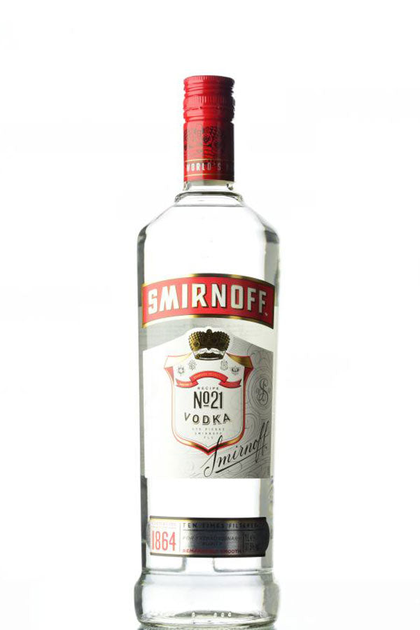 1l Vodka Label Red 37.5% Smirnoff vol. SpiritLovers No.21 –