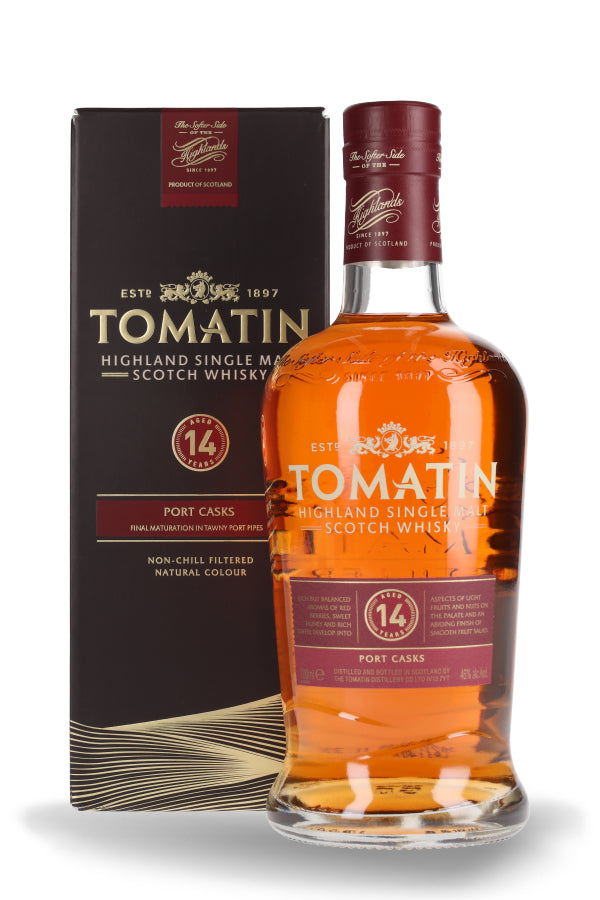 Tomatin 14 Jahre Port Casks mit GB Whisky 46% vol. 0.7l