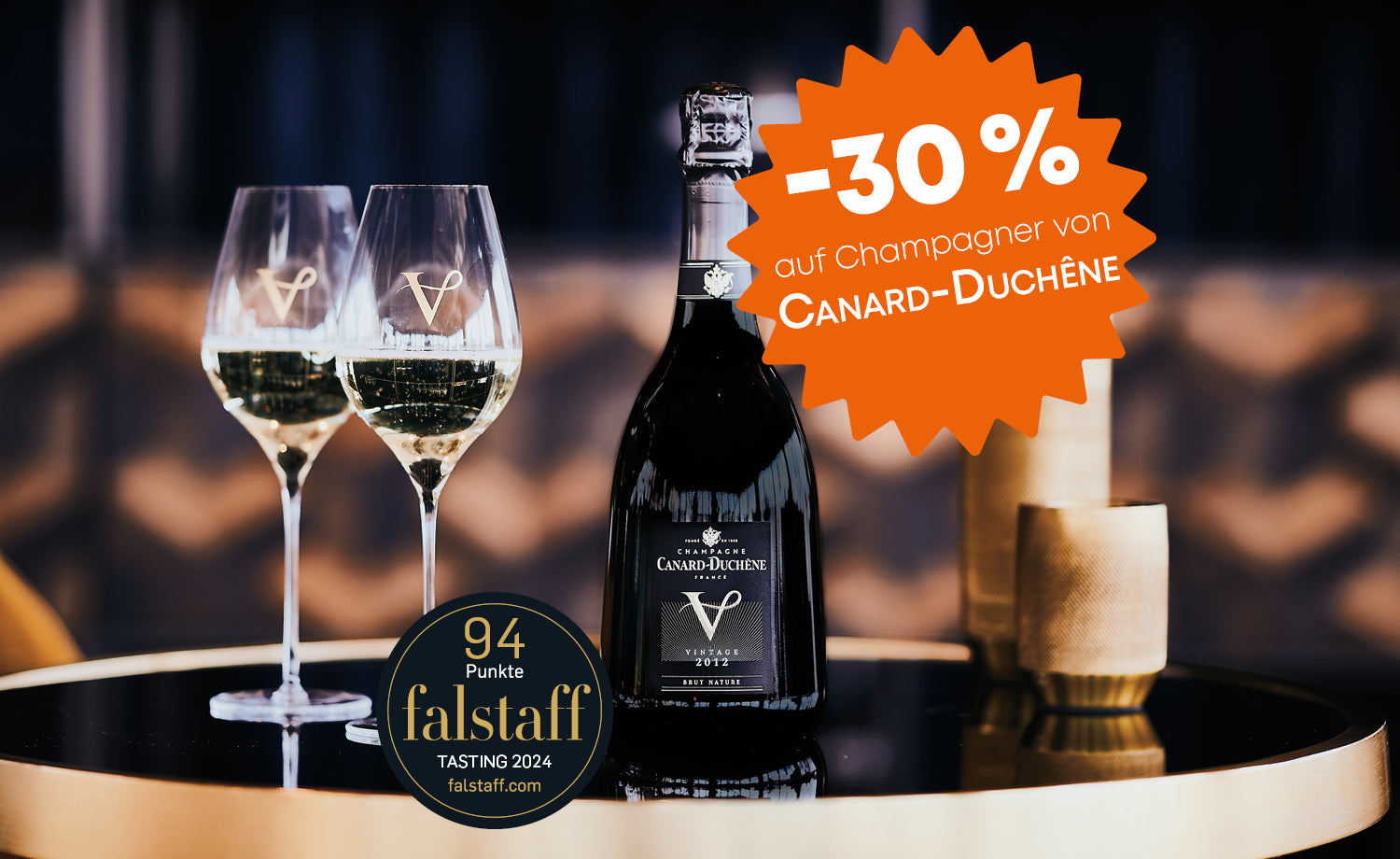 Champagner in Aktion