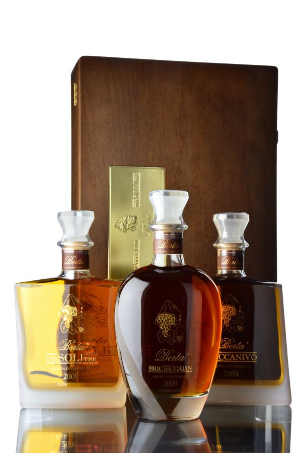 Berta TRIO (Tre Soli Tre / Roccanivo / Bric del Gaian)  Grappa 44% vol. 1l