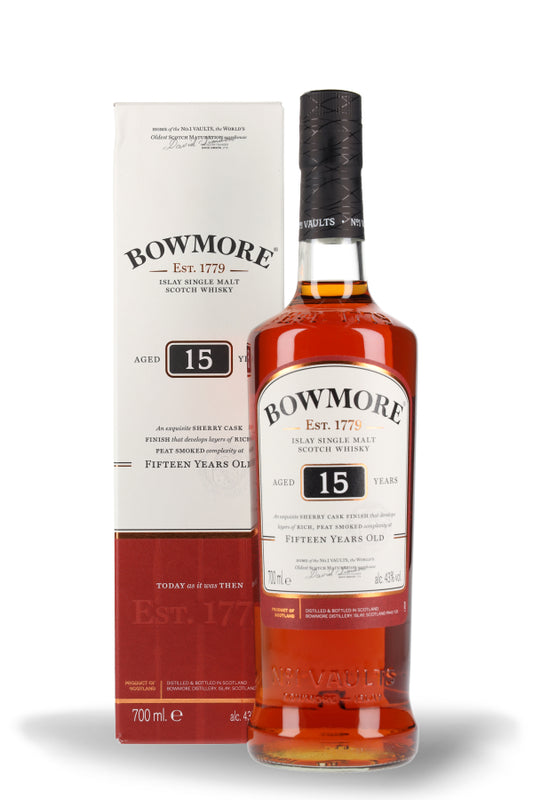 Bowmore 15 Jahre Islay Single Malt Scotch Whisky 43% vol. 0.7l