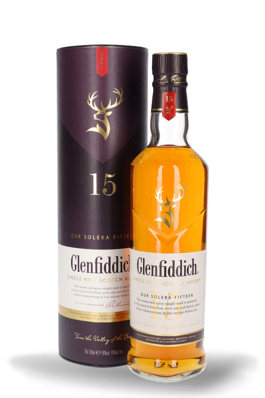 Glenfiddich 15 Jahre Unique Solera Reserve Whisky 40% vol. 0.7l