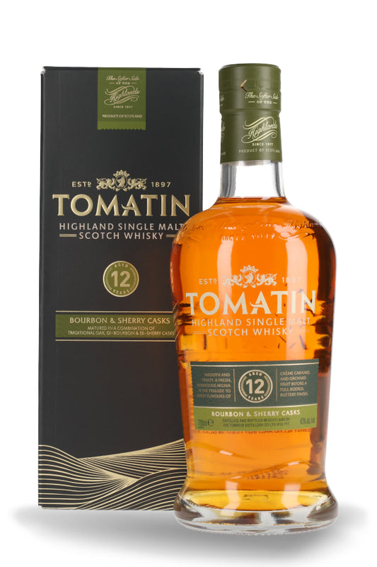 Tomatin 12 Jahre Bourbon & Sherry Casks  mit GB Whisky 43% vol. 0.7l