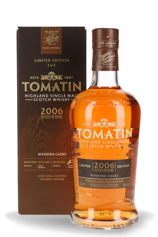 Tomatin The Portuguese Collection „Madeira Casks” 15 Jahre Highland Single Malt Scotch Whisky 46% vol. 0.7l