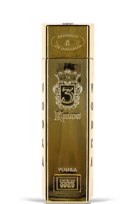 3 Kilos Gold 999,9 Premium Vodka 40% vol. 1l