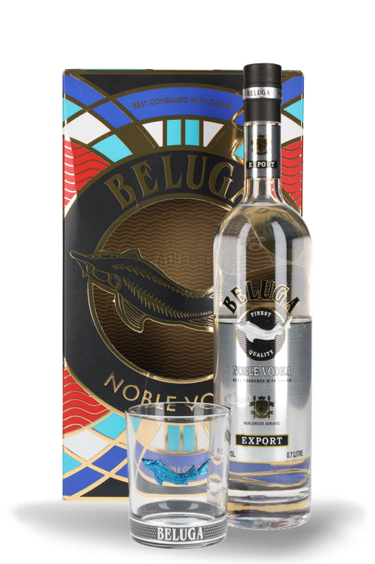Beluga Montenegro Noble Vodka Geschenkset 40% vol. 0.7l