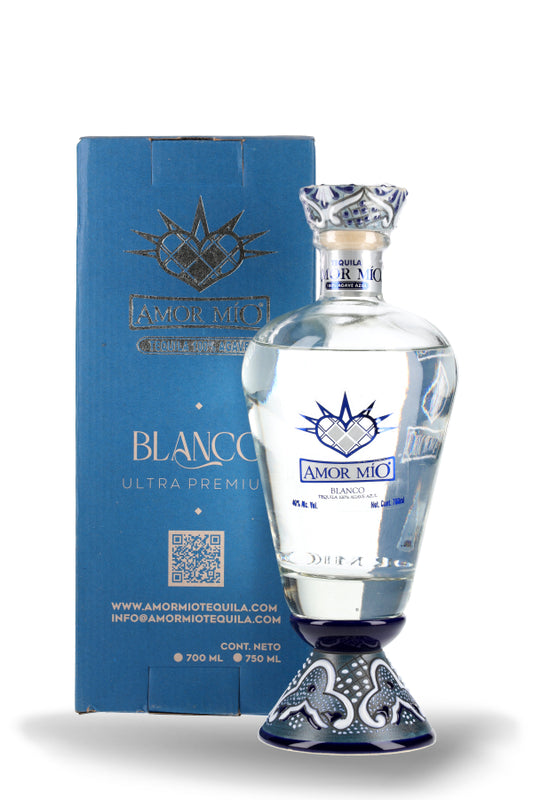 Amor Mio Tequila Blanco Glas Edition 40% vol. 0.7l