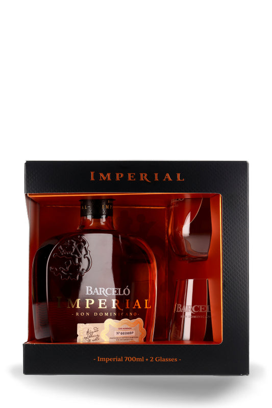 Barcelo Imperial Ron Dominicano Rum Geschenkset 38% vol. 0.7l