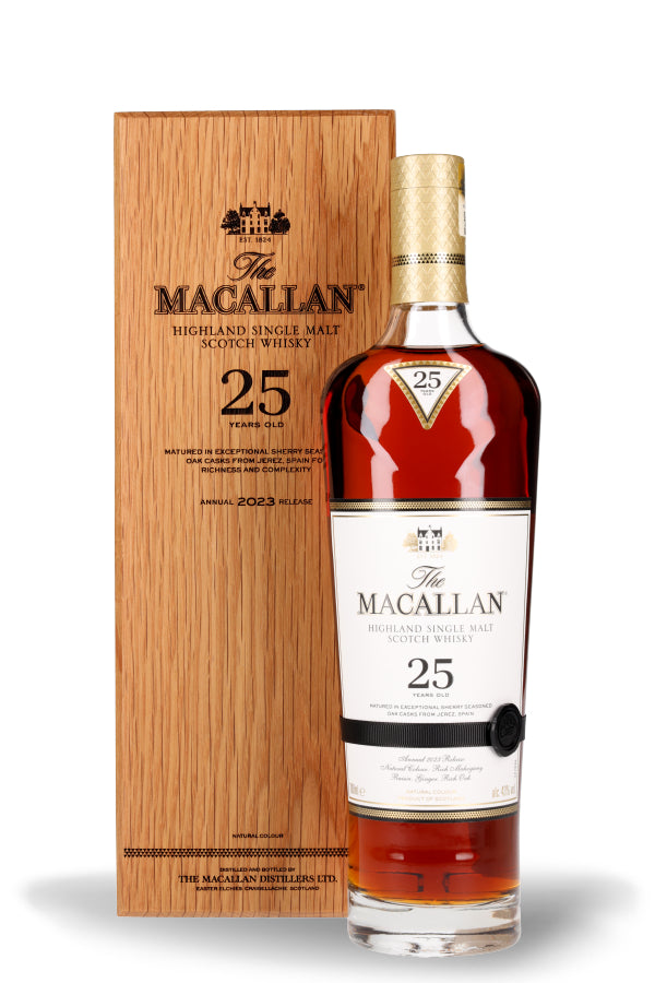 Macallan 25 Years Old Sherry Oak Finish 2023 Release 43% vol. 0.7l