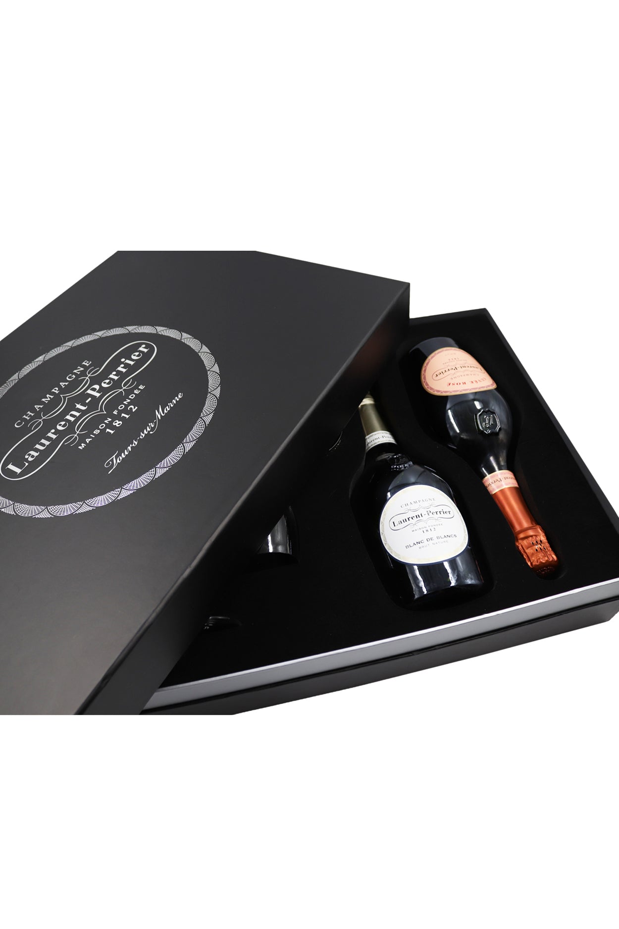 Laurent-Perrier Prestige Box mit 4 Gläsern 12% vol. 0.75l