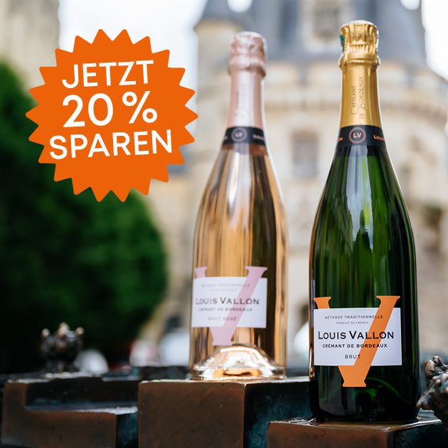 Louis Vallon Crémant de Bordeaux Brut und Brut Rosé, 20 % Rabatt im November